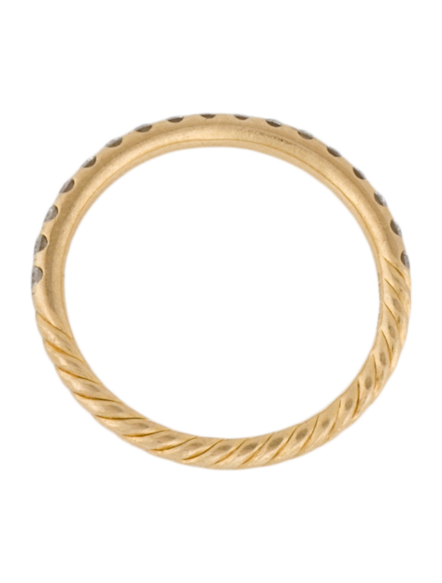 David Yurman 18K Diamond Partway Band Ring